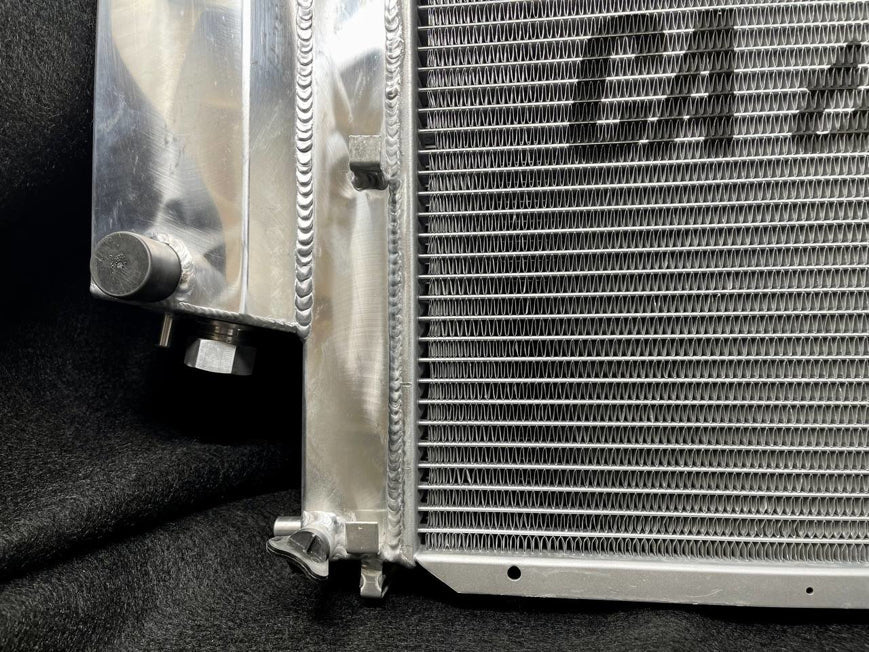 CAtuned All - Aluminum Radiator – E30 318is | M42 Engine (Raw Aluminum) - Classic Volt