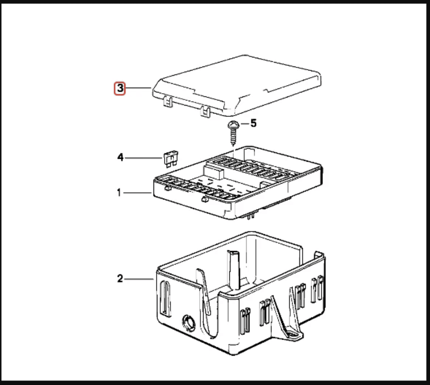 Classic Volt Fuse Box Cover – Black ABS 3D Printed – 61131368802 For BMW E30 E24 E23 - Classic Volt