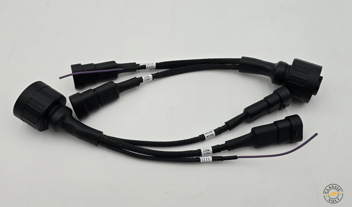 E36 Euro Headlight Adapter Harness Pair – Bosch, ZKW, AL, Depo, Plug & Play (for USA cars to Euro headlights) - Classic Volt