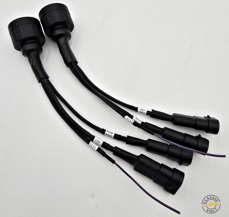 E36 Euro Headlight Adapter Harness Pair – Bosch, ZKW, AL, Depo, Plug & Play (for USA cars to Euro headlights) - Classic Volt