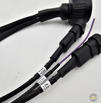 E36 Euro Headlight Adapter Harness Pair – Bosch, ZKW, AL, Depo, Plug & Play (for USA cars to Euro headlights) - Classic Volt