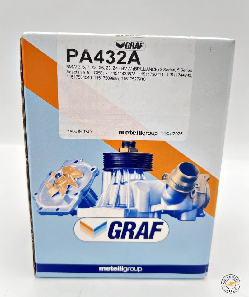 Graf Water Pump – BMW M50/M52/M52TU/M54/M56/S50/S52 Engines | BMW 11517527910 - Classic Volt